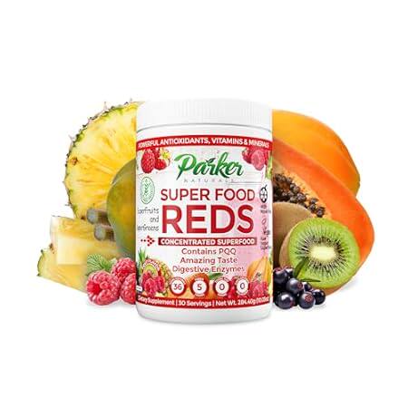 Superfood Reds Powder， Monk Fruit Flavored Organic Antiox