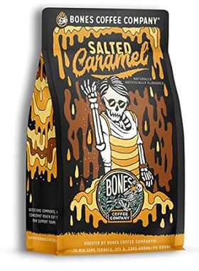 Bones Coffee Company Salted Caramel Flavored Ground Coffe