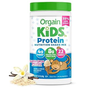 Orgain Mix Ice Shake Bean Powder Protein Kids Vanilla