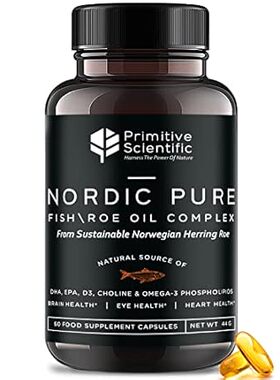 Nordic Pure Fish Roe Oil Complex (60 Fish Oil Capsules) f