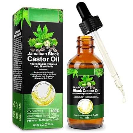 ALIVER Jamaican Black Castor Oil for Hair Growth， Skin Ca