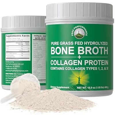Peak Performance Hydrolyzed Bone Broth and Collagen Unfla