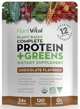 PlantVital Vegan Protein Powder Plant Based， Organic Prot