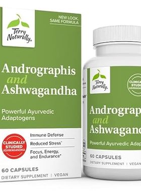 Terry Naturally Andrographis and Ashwagandha - 60 Capsule