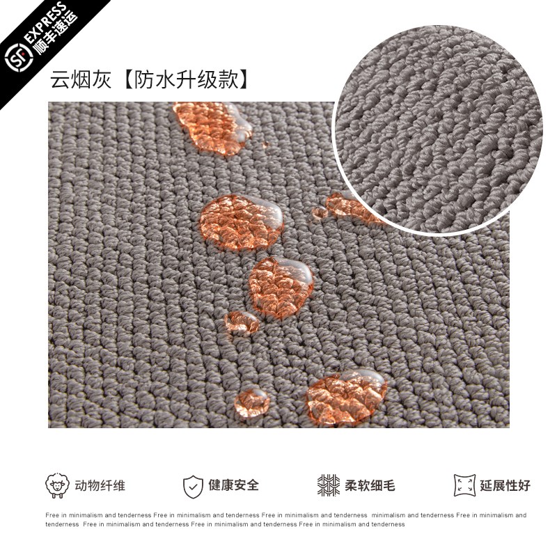 新款羊毛地毯客厅纯色D简约卧室满铺沙发茶几地垫轻奢高级