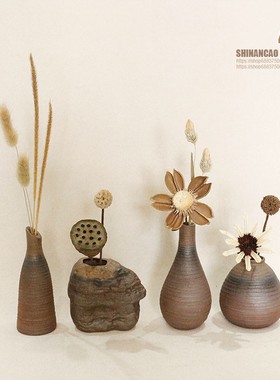 新款原木风摆b件家居饰品软装A角几柜台小物件茶室禅意博古架新中