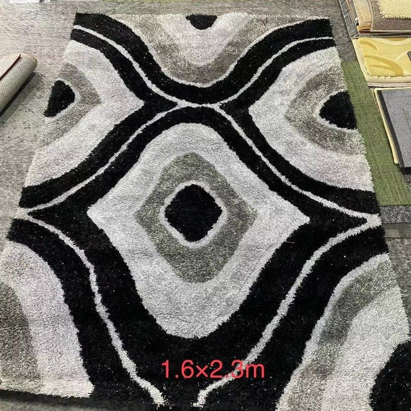 新款高档韩国丝地毯n加亮丝客厅卧室茶几床边欧式橱窗地垫满铺库