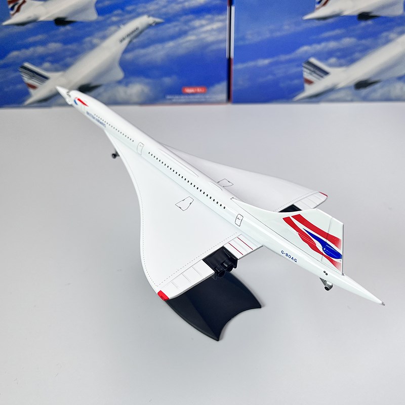 新款1/20f0协和式 concorde超音速客机飞机模型合金仿真静态摆设