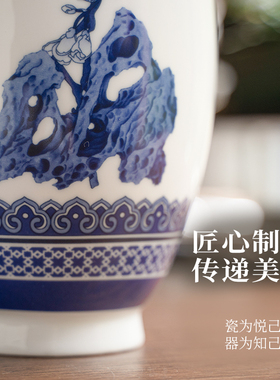 新品陶瓷花瓶新中式摆件书房玄关电视柜R茶几家居装饰瓷器