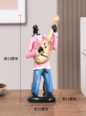 新款高端复古爵士乐队摆件创w意音乐人物客厅玄关酒柜书房轻奢艺