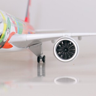 新品47CM声控h发光飞机模型350熊猫机国航747东航合金仿真客机C91