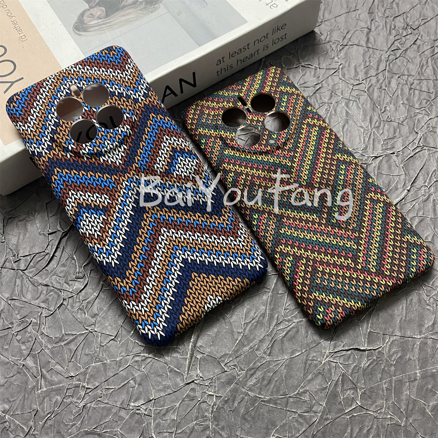 适用华为Mate50手机壳新款浮雕夜光碳纤维纹理mate50pr