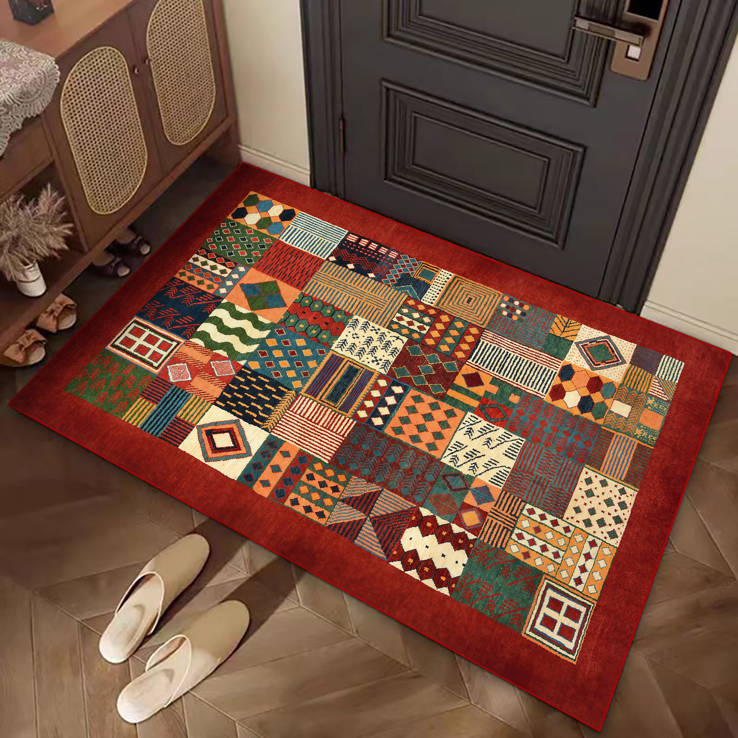 波西米亚门垫入户门专用地毯摩洛哥风2025新款高质量玄关门口地垫,居家布艺,入户地垫,淘宝优惠券,粉丝福利购,淘宝优惠卷