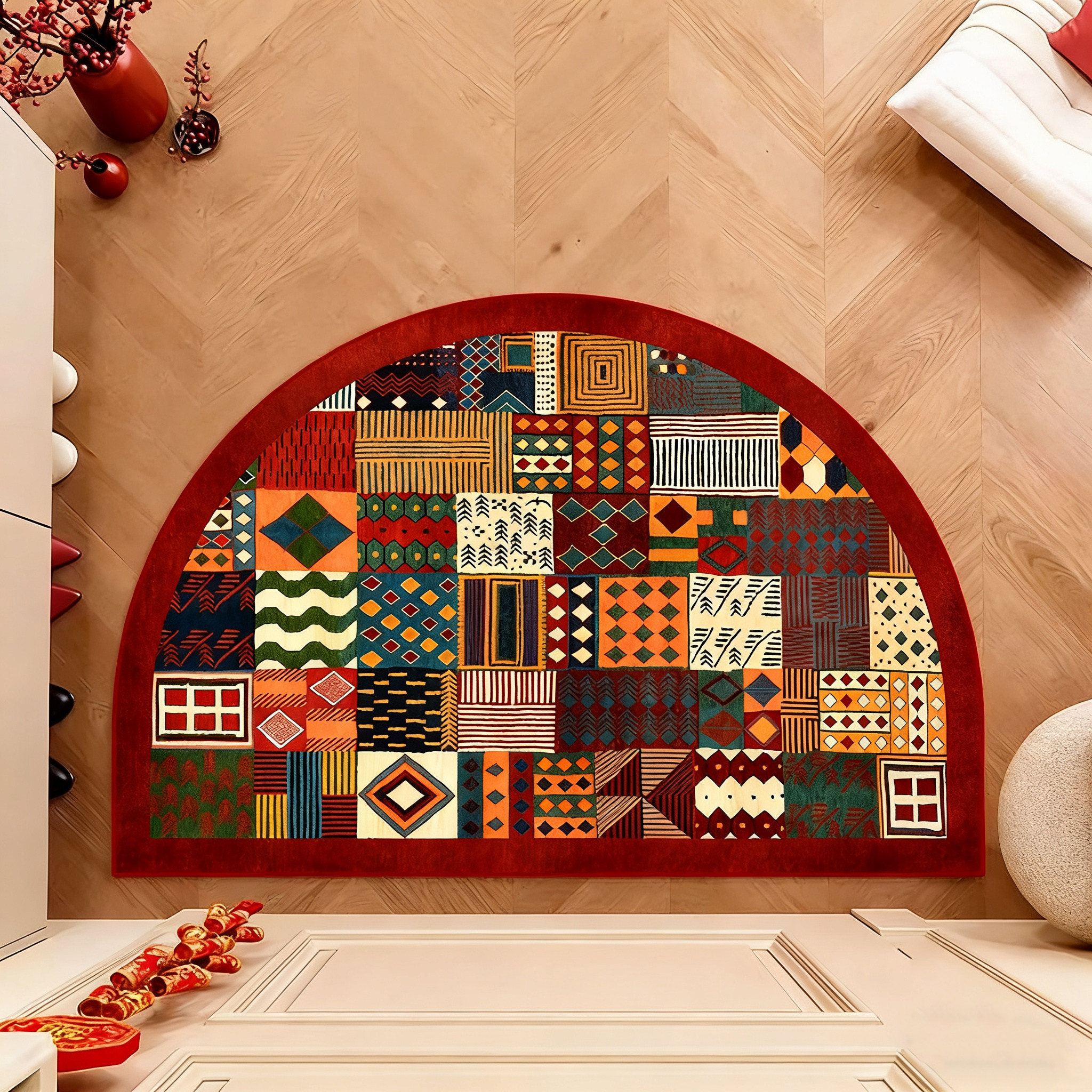 入户门专用地垫半圆形玄关卫生间门口外面防滑脚垫2026新款摩洛哥,居家布艺,入户地垫,淘宝优惠券,粉丝福利购,淘宝优惠卷