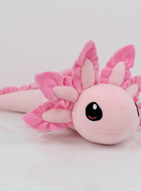 跨境爆款Axolotl plush仿真蝾螈公仔可爱毛绒玩具六角龙鱼玩偶