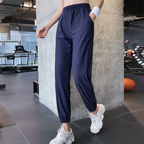 夏季运动裤宽松束脚薄款速干