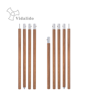 加厚木纹铝合金天幕撑杆帐篷杆仿真木纹营杆遮阳棚支架雨棚撑杆