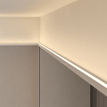 智能led家装反光线性洗墙灯带向上回光灯铝槽洗顶灯氛围单边线灯