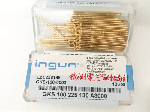 英钢INGUN探针GKS100225130A2000/3000 100MIL 7爪头测试弹簧顶针