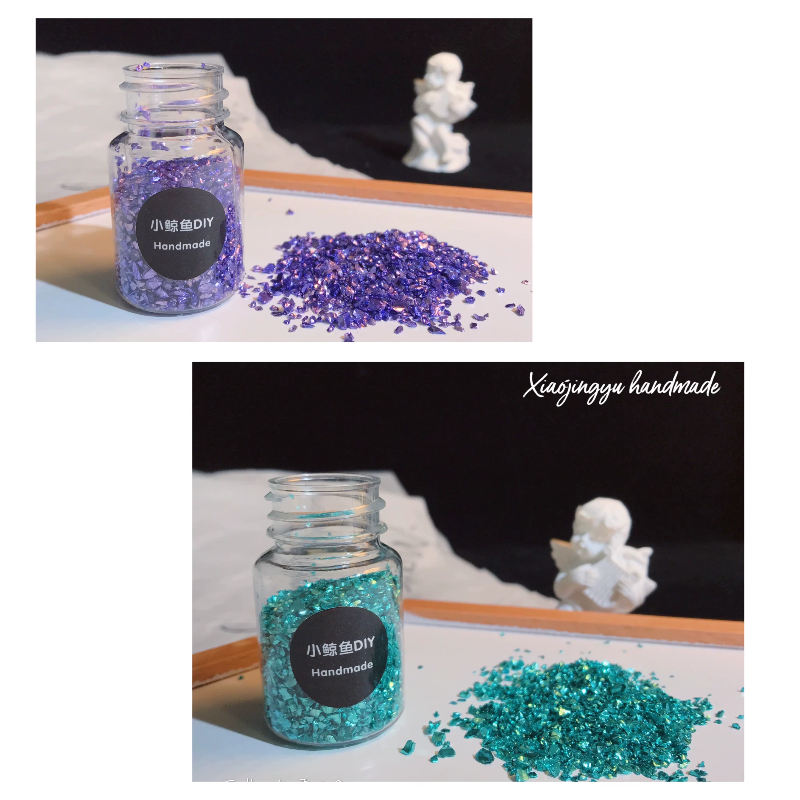 Маленькая китовая DIY неровный гравий сломанная сверла карточка аксессуары декор заполнение ноготь золото и серебро гравий шторм