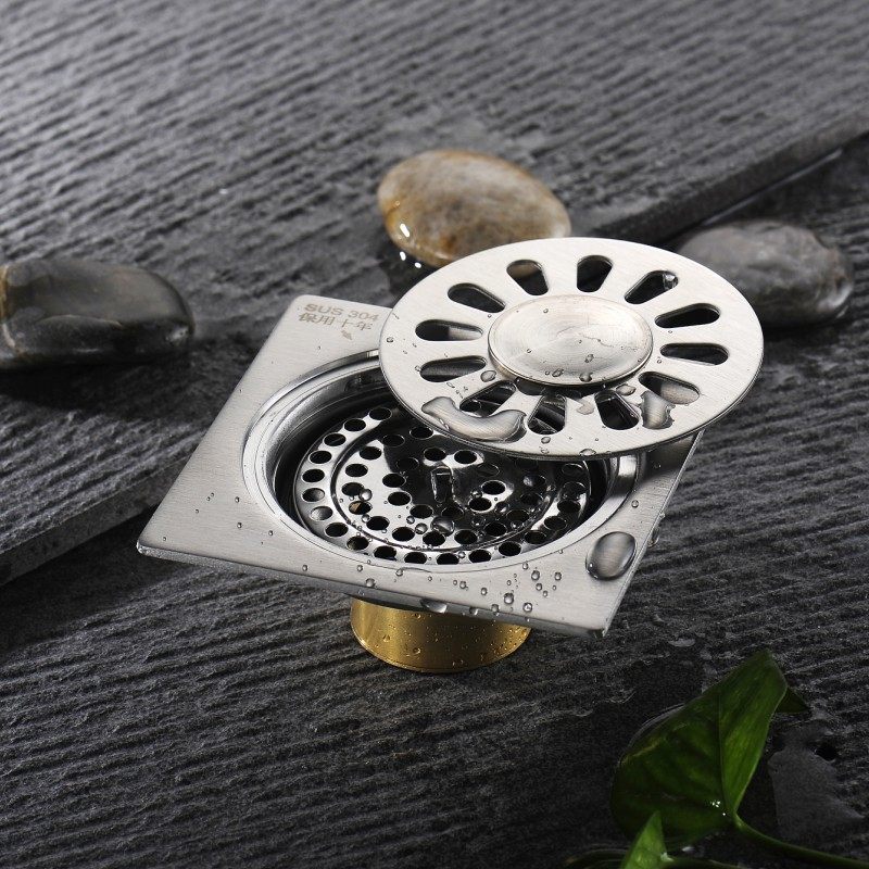 304不锈钢防臭地漏 防堵出水快拉丝厨房卫生间家装地漏洗衣机双用|ruв категории награду материалов, туалетные принадлежности, трап - от Buy2taobao.com для оказания профессиональной услуги покупки агента Taobao