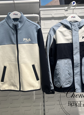 FILA斐乐童装2026年春季新款男大童梭织儿童上衣两件套K12B611702