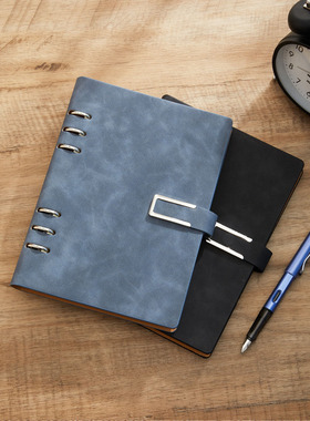 单独外壳 九孔六孔羊巴皮 B5 A5磁扣活页本皮面记事本9孔6孔13mm