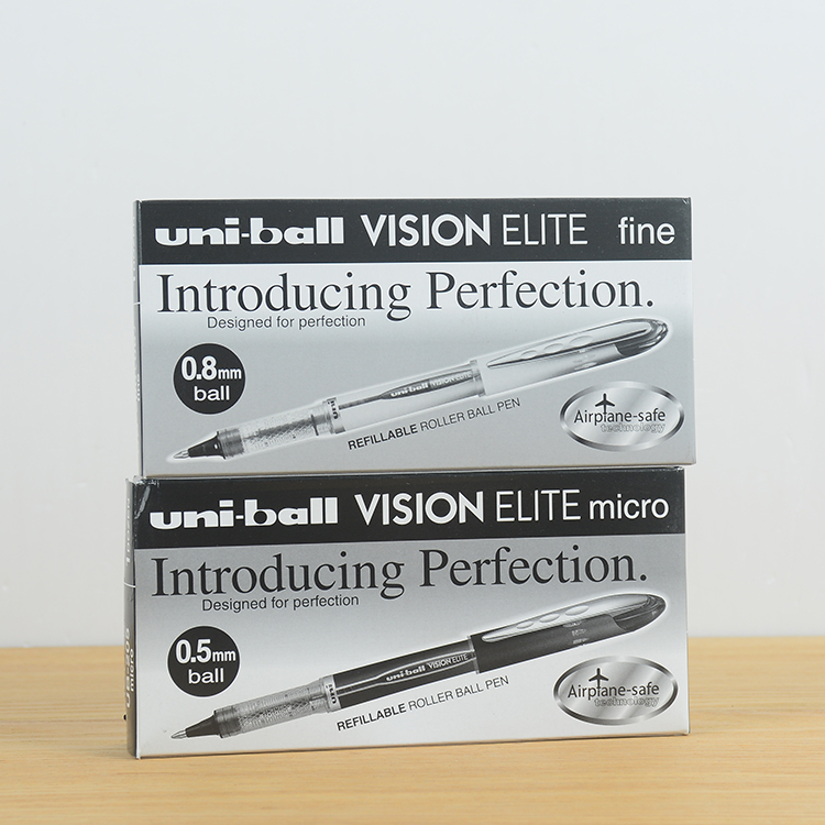 正品uni-ball三菱UB-200签字笔 0.8mm走珠笔  抗压水性笔vision