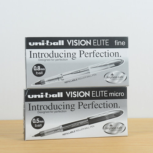 正品uni-ball三菱UB-200签字笔 0.8mm走珠笔  抗压水性笔vision