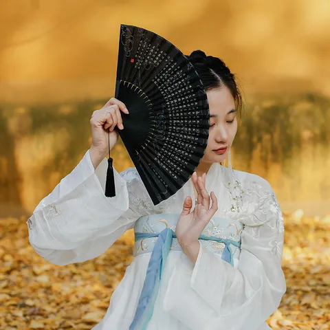 【心经汉服复古风扇子般若折扇】男女老阊门夏季中国风苏州