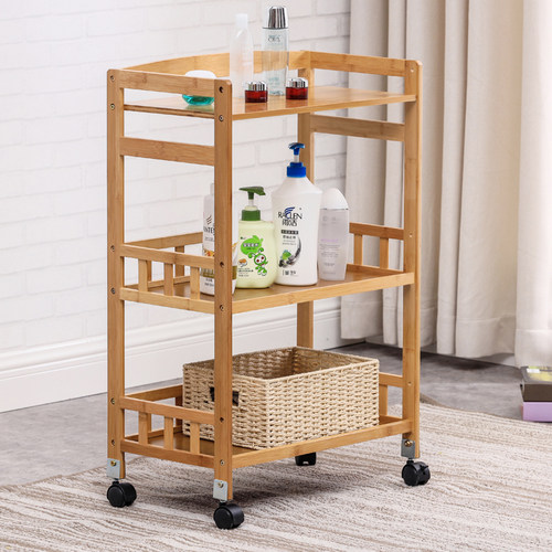 多功能厨房落地简易可移动置物架