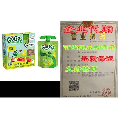 GoGo squeeZ Applesauce， Apple Pear， 3.2 Ounce (48 Pouches