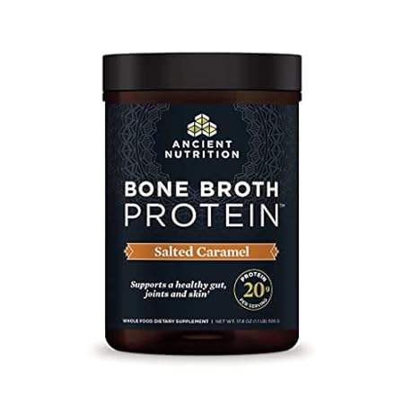 Ancient Nutrition Bone Broth Protein Powder， Salted Caram