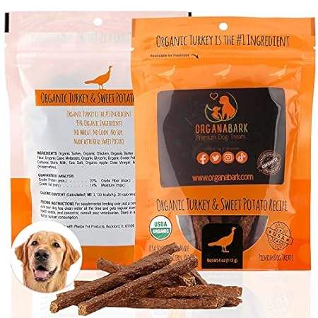 Organic Turkey Dog Treats - Grain Free Jerky Chews， Sourc