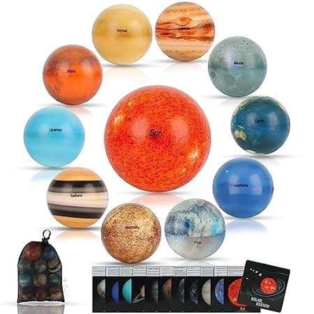 Solar System Stress Ball for Kids and Adult 11 Piece， wit