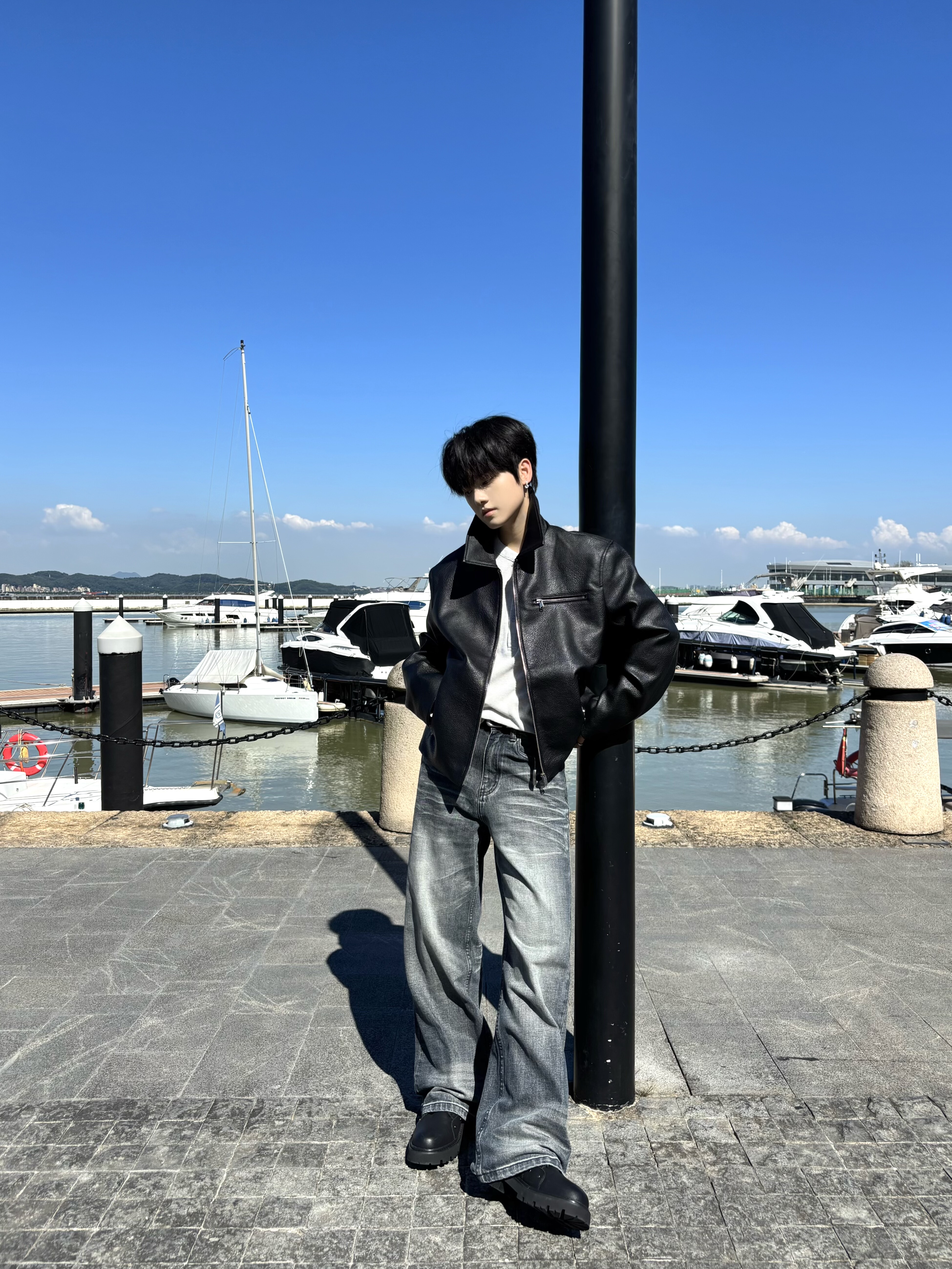 「1012H」A字版型05牛王系列复古重磅水洗复古猫须牛仔裤做旧男女