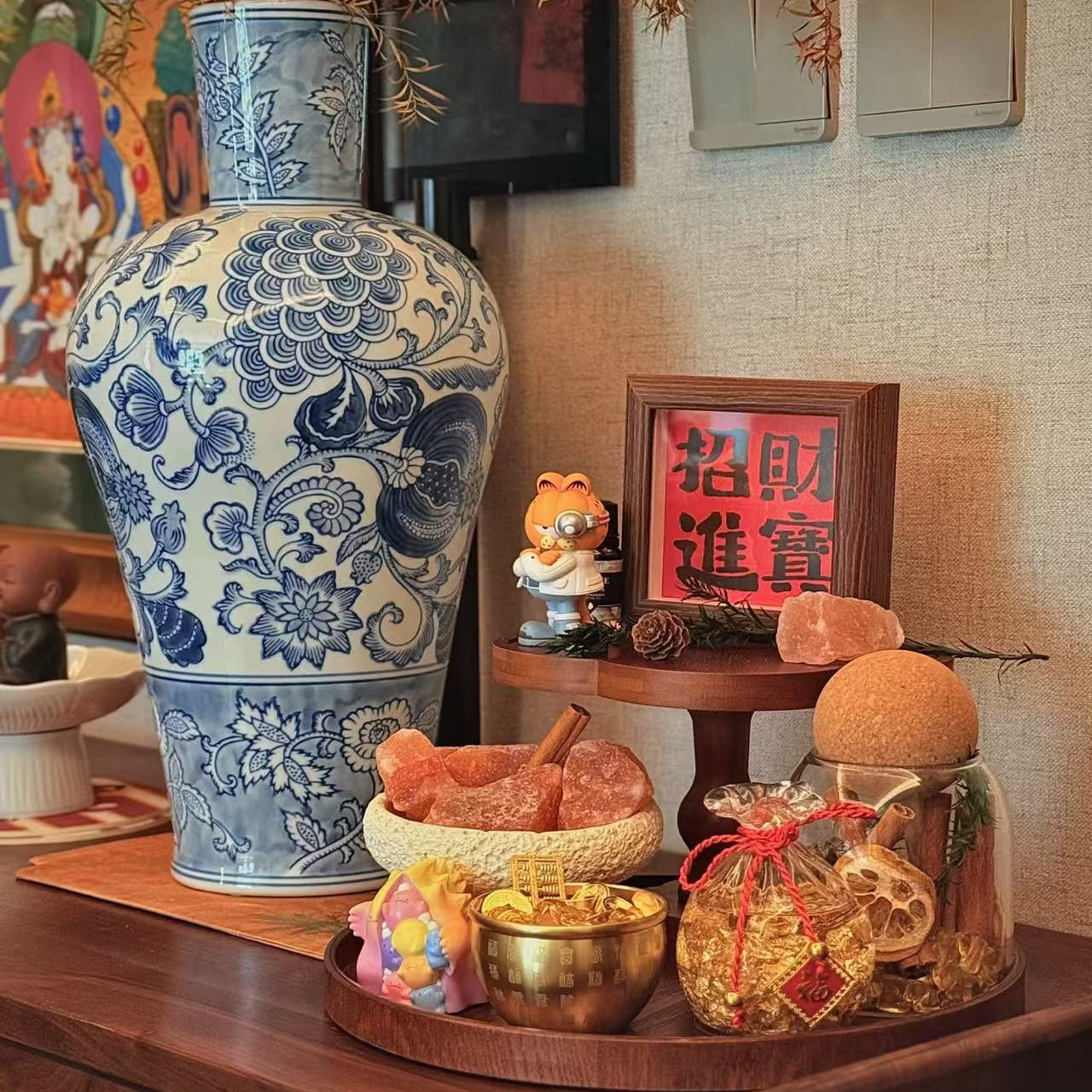 景德镇陶瓷富贵黄兰开运发财摆件