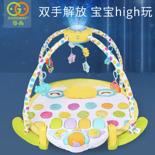 谷雨健身架脚踏琴地垫爬