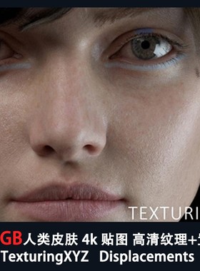 162GB 人类xyz皮肤贴图纹理高清人物素材 Texturing XYZ