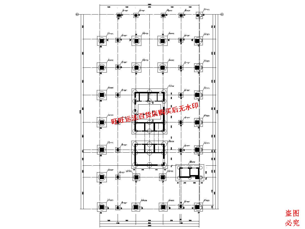 地上21层框筒结构办公楼结构施工cad图纸结构设计dwg图