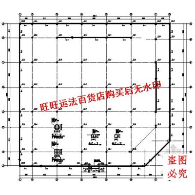 地下两层无梁楼盖车库结构施工cad图纸结构设计dwg图