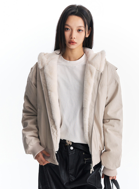 WaitingWave座山雕加绒加厚外套cleanfit重磅帆布秋冬棉服男夹克