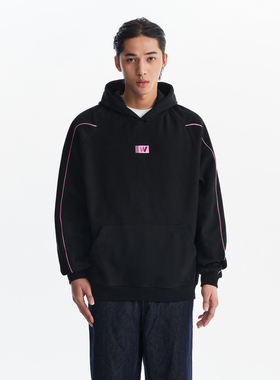 WaitingWave基础连帽卫衣男女同款2025春秋休闲百搭宽松重磅帽衫