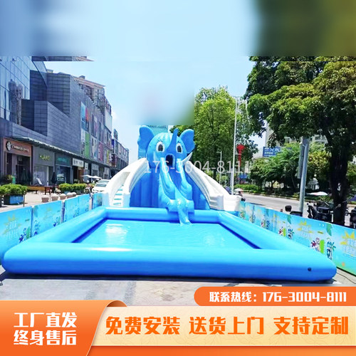 景区广场夜市引流摆摊游乐设备推荐气模玩具小型充气水池游艺设施