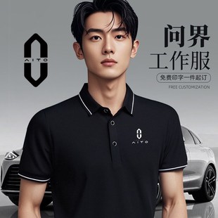LOGO印字 冰丝凉感问界汽车展览员工工作服高端T恤POLO文化衫