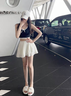 nicky灵动百搭 短裙法式白色百褶裙女夏季高腰显瘦半身裙2026新款