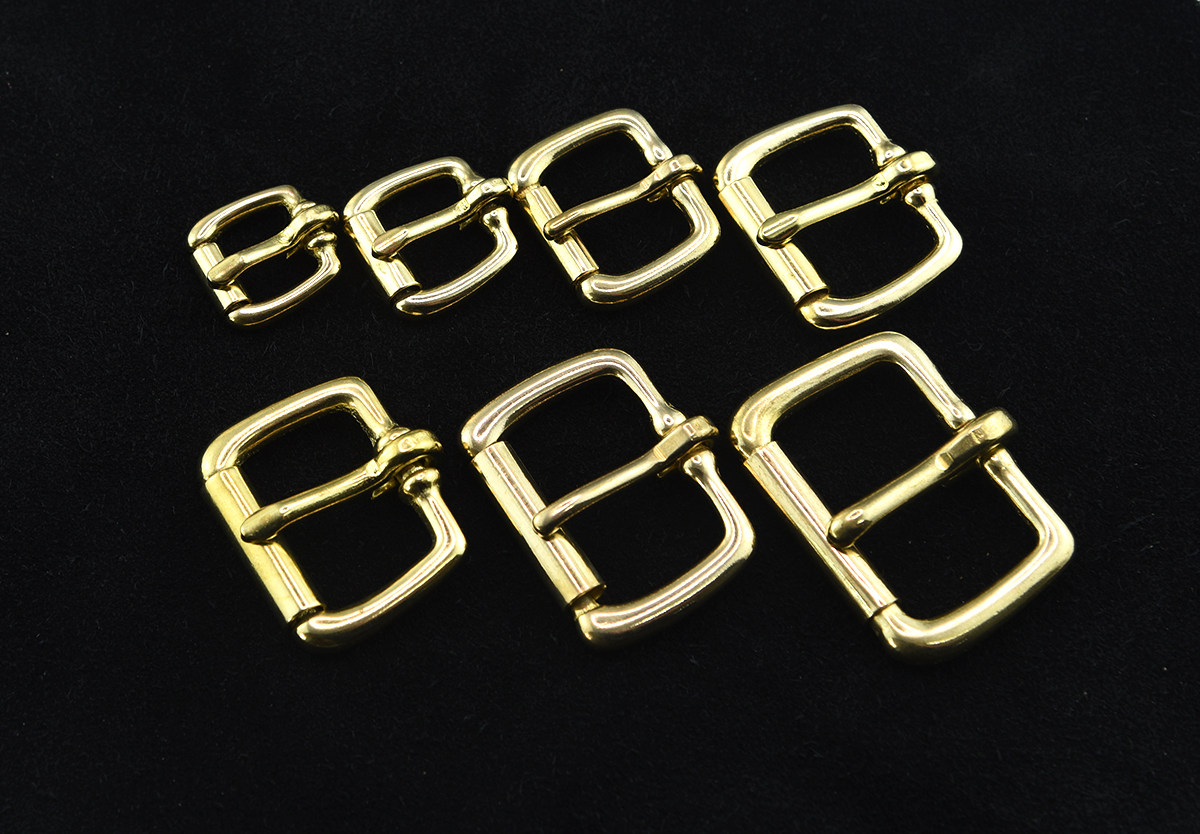 순수 황동 두꺼운 팔 입 핀 버클 순수 구리 남성과 여성의 멜빵 벨트 버클 헤드 간단한 가죽 제품 수하물 액세서리