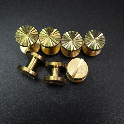 纯黄铜浮雕太阳花扣面工字皮带螺丝 皮具DIY箱包背带纯铜配件套装