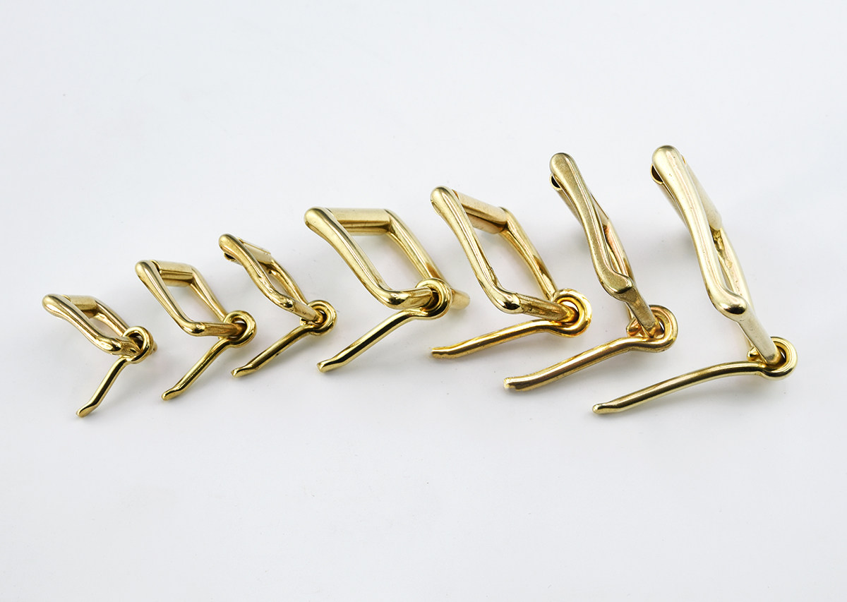 순수 황동 두꺼운 트위스트 팔 입 핀 버클 수제 DIY 가죽 수하물 액세서리 순수 구리 남성과 여성의 멜빵 벨트 버클 헤드