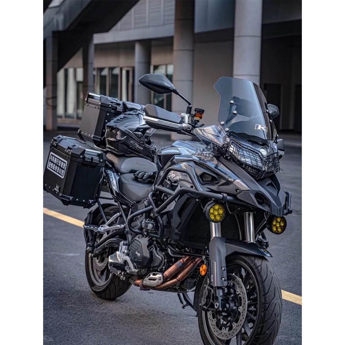 适用于贝纳利金鹏TRK502改装加高挡风玻璃贝纳利502x前挡风前风挡